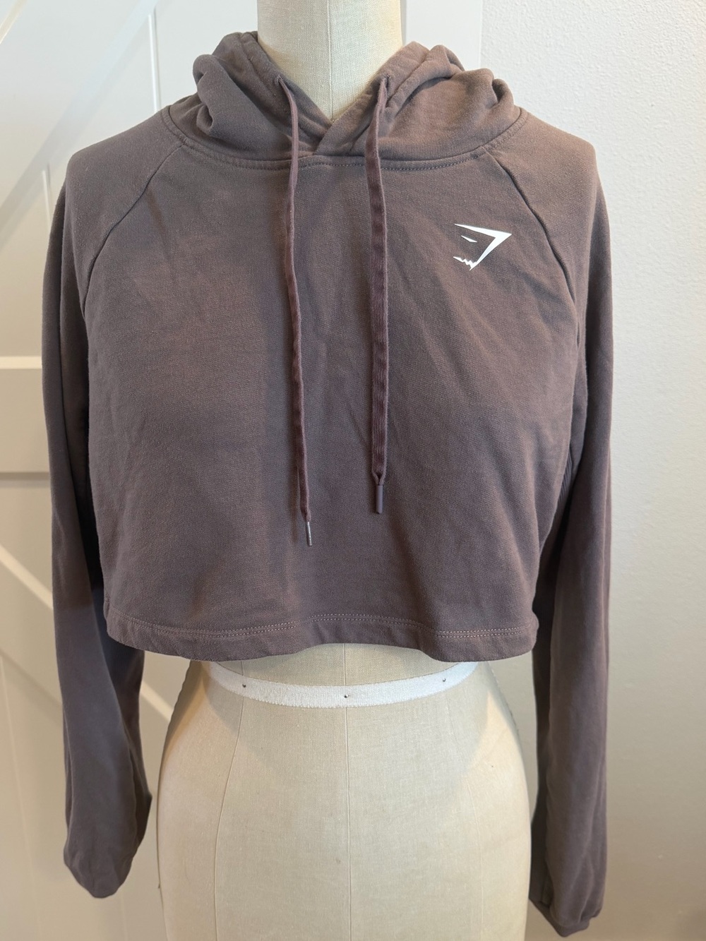 Gymshark Cropped Hoodie in Brown